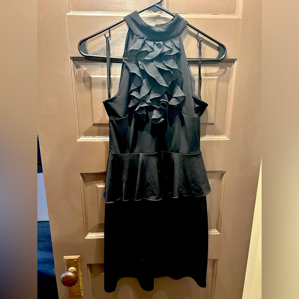 Women’s black cocktail dress. Size medium. Worn once.